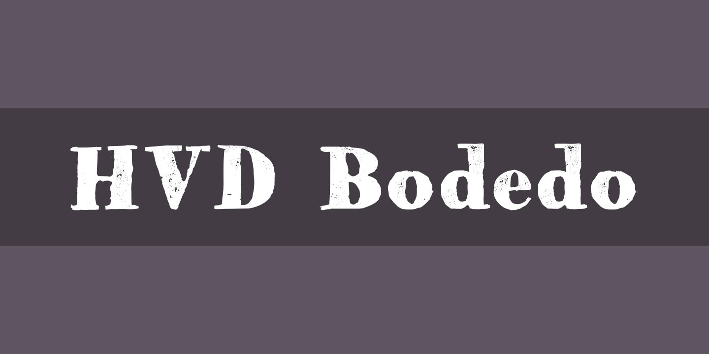Beispiel einer HVD Bodedo-Schriftart #1